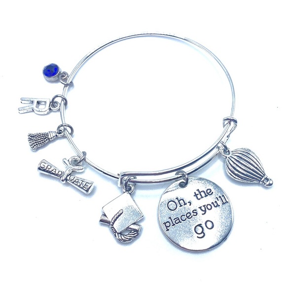 Graduation Charm Bracelet Oh The Places You’ll Go - Picture 5 of 6